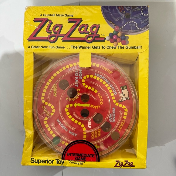 VTG‎ 1979 Rare Zig Zag Gumball Maze Game Sealed New Contains Expired Gum - Picture 1 of 8